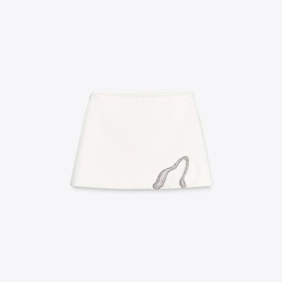 ZARA JEWEL MINI SKIRT - Picture 2 of 9